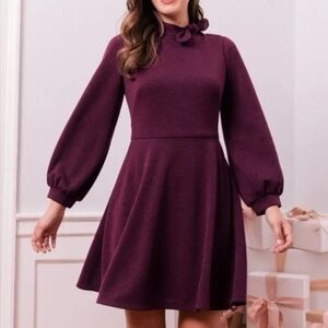 Gal Meets Glam Purple Valentina Knit Sweater Dress